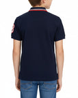 Polo basic con logo ricamato e numero