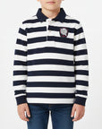 Polo a righe maniche lunghe
