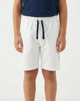 Bermuda felpa con logo stampato french terry