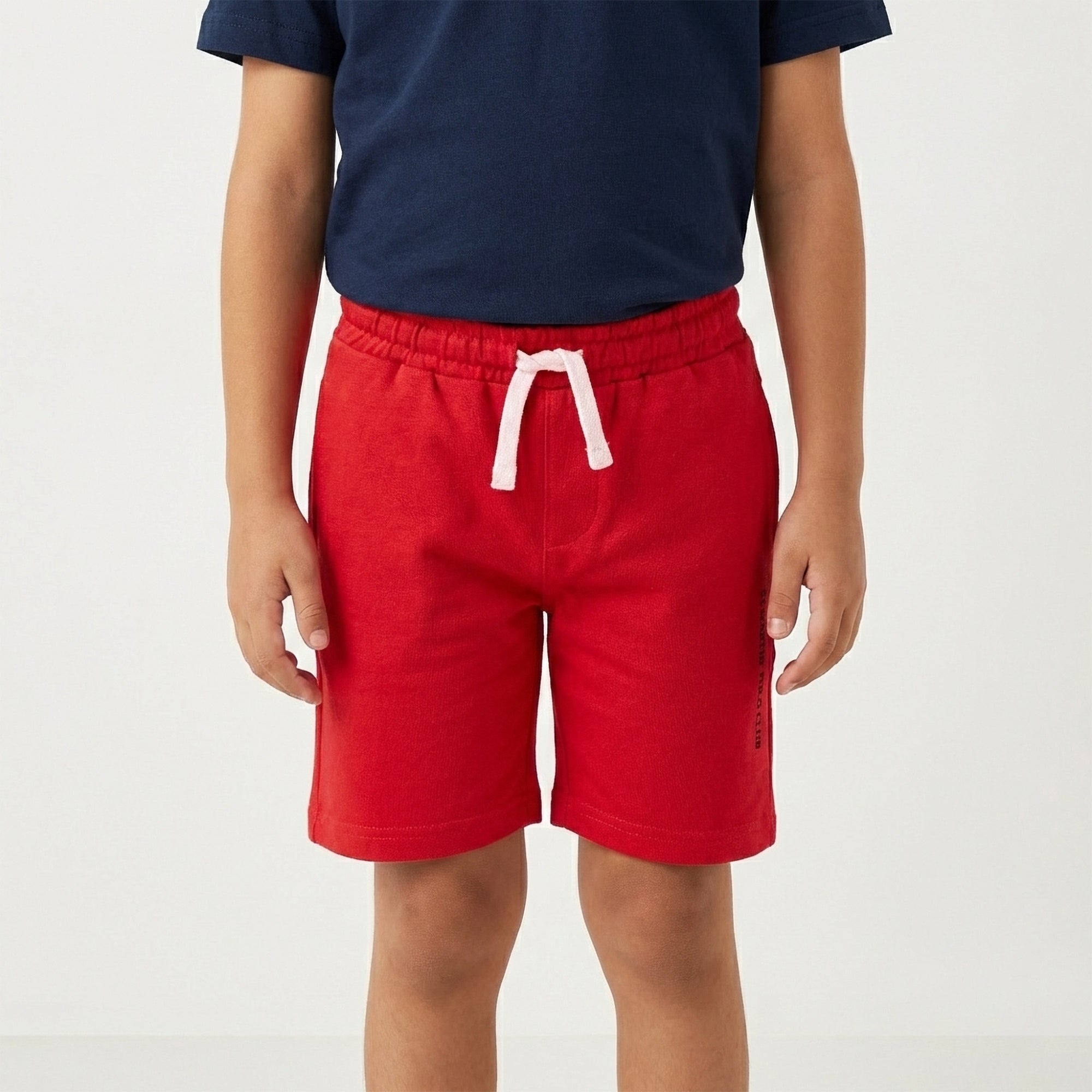 Bermuda felpa con logo stampato french terry