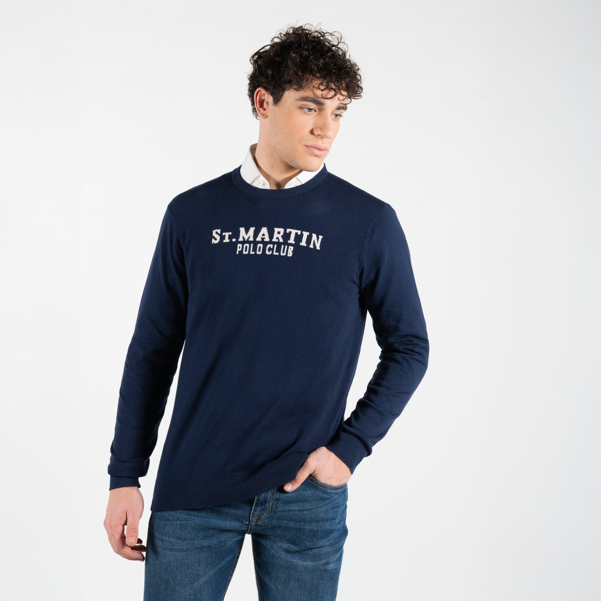 Soffice maglione con intarsio jacquard 