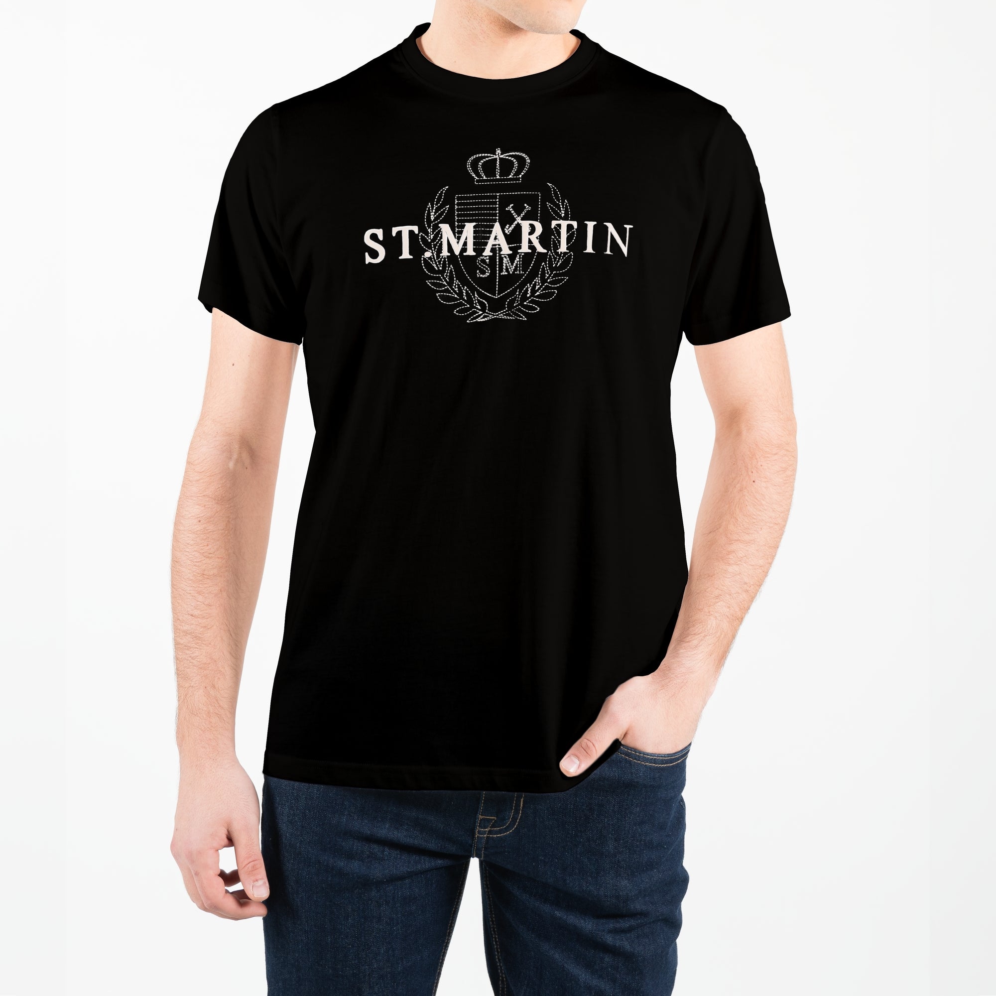 T-shirt basic maniche corte con logo ricamato