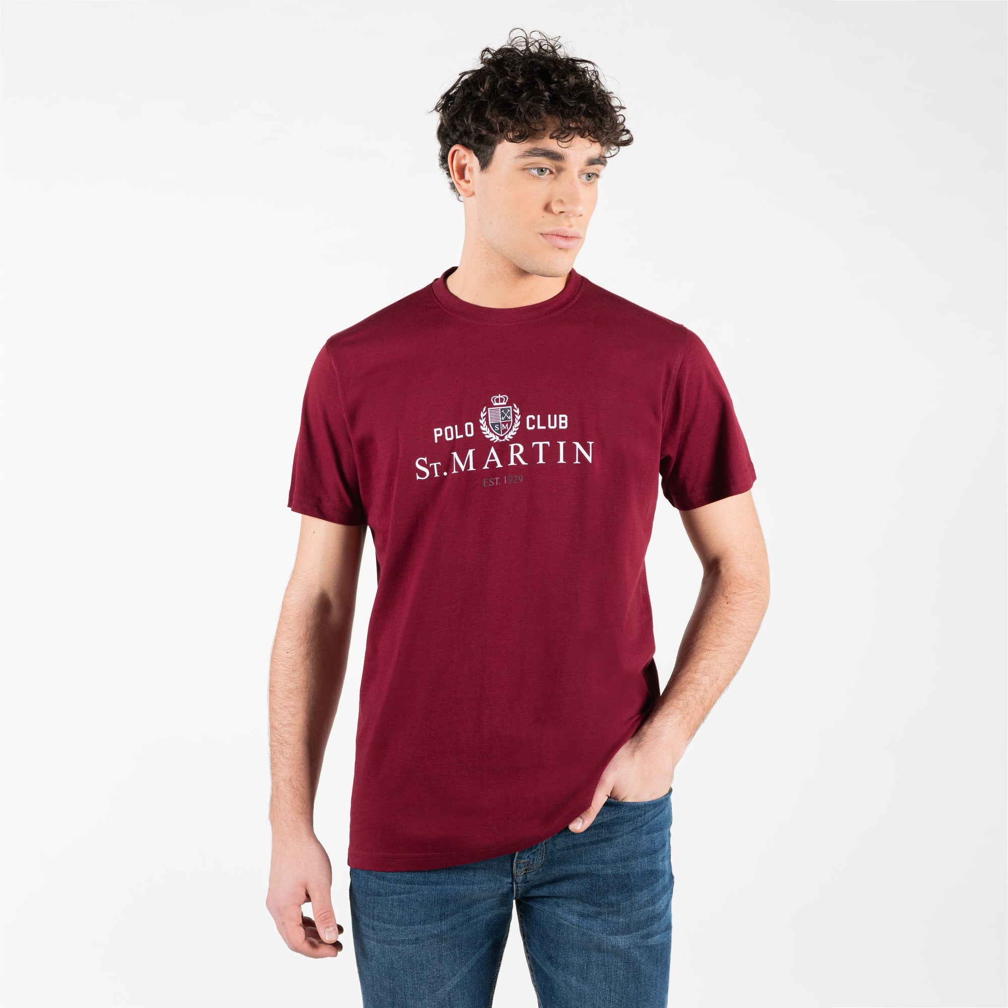 T-shirt in jersey con stampa centrale 