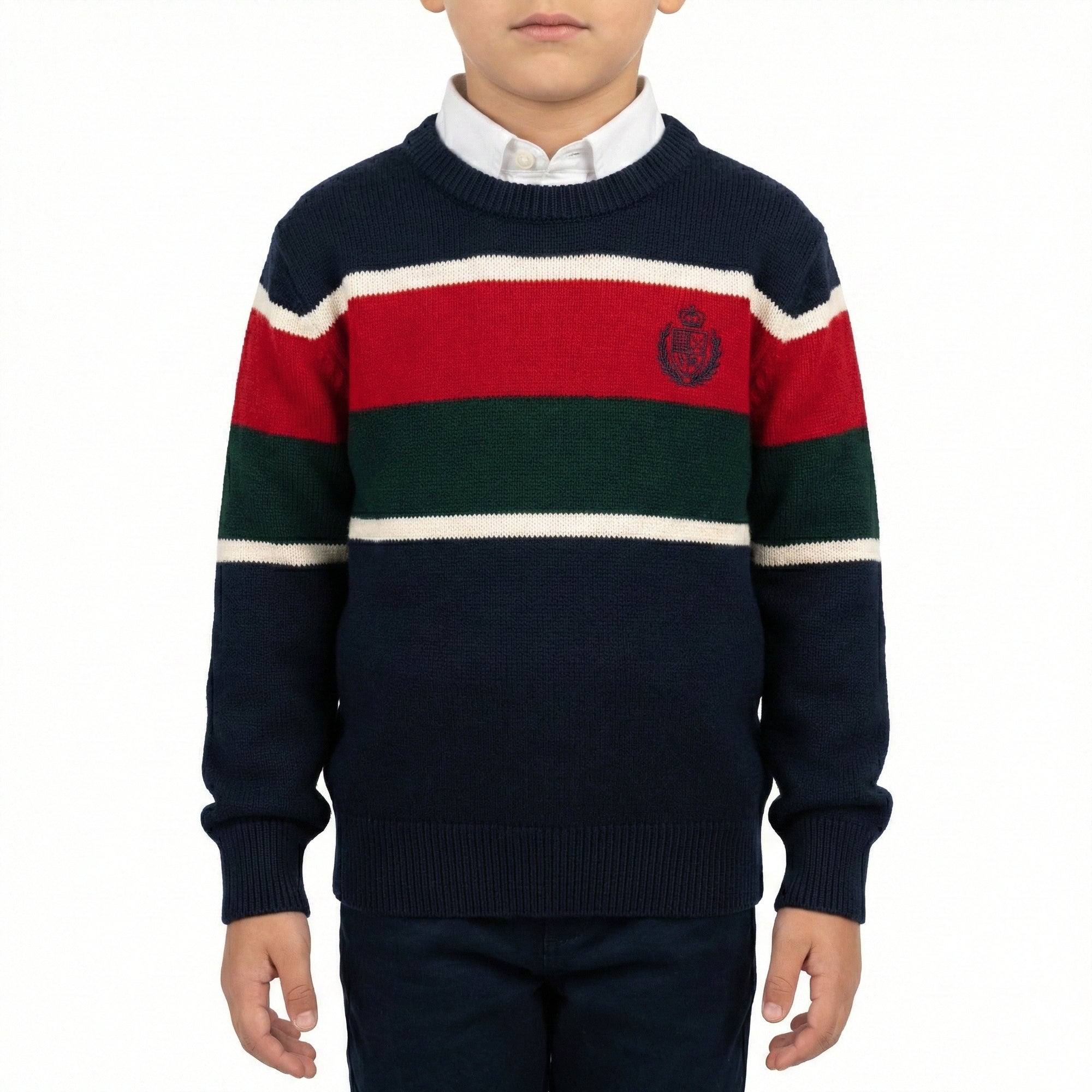 Maglia in caldo cotone con ricamo lato cuore