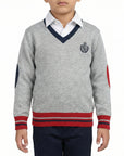 Maglia in caldo cotone con toppe sui gomiti