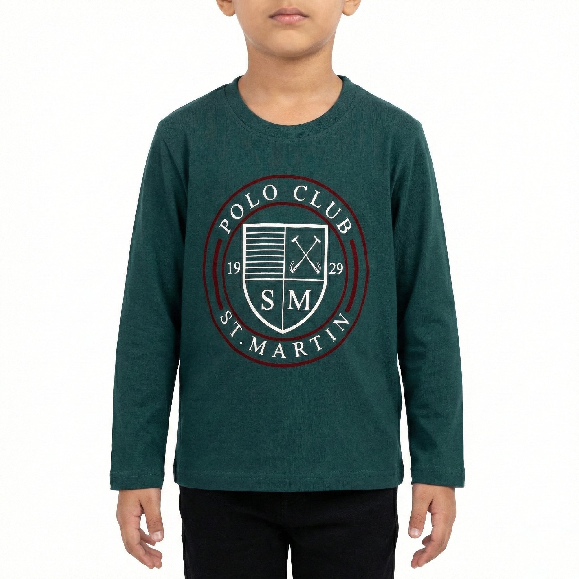 T-shirt verde foresta con stampa