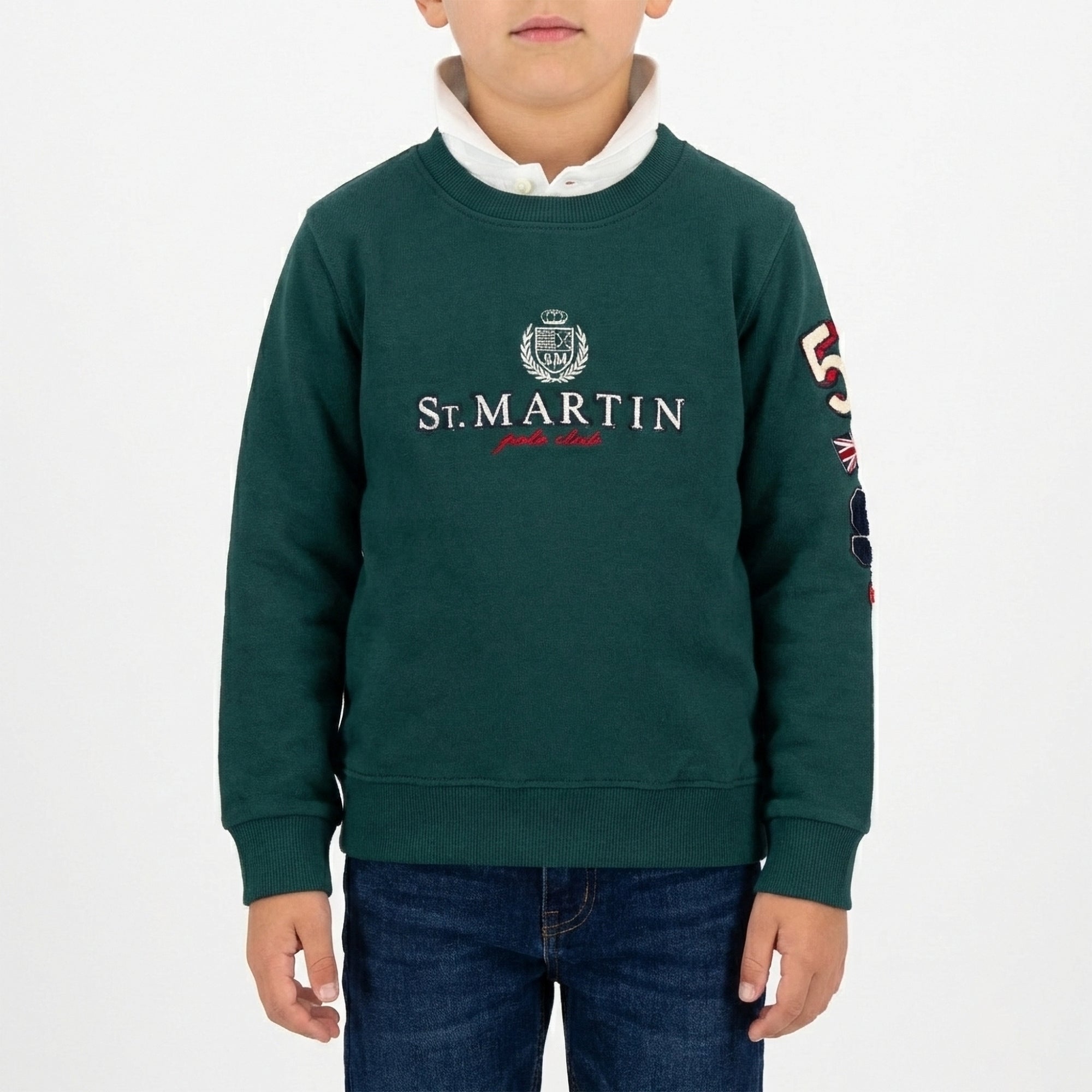 Felpa con ricamo centrale