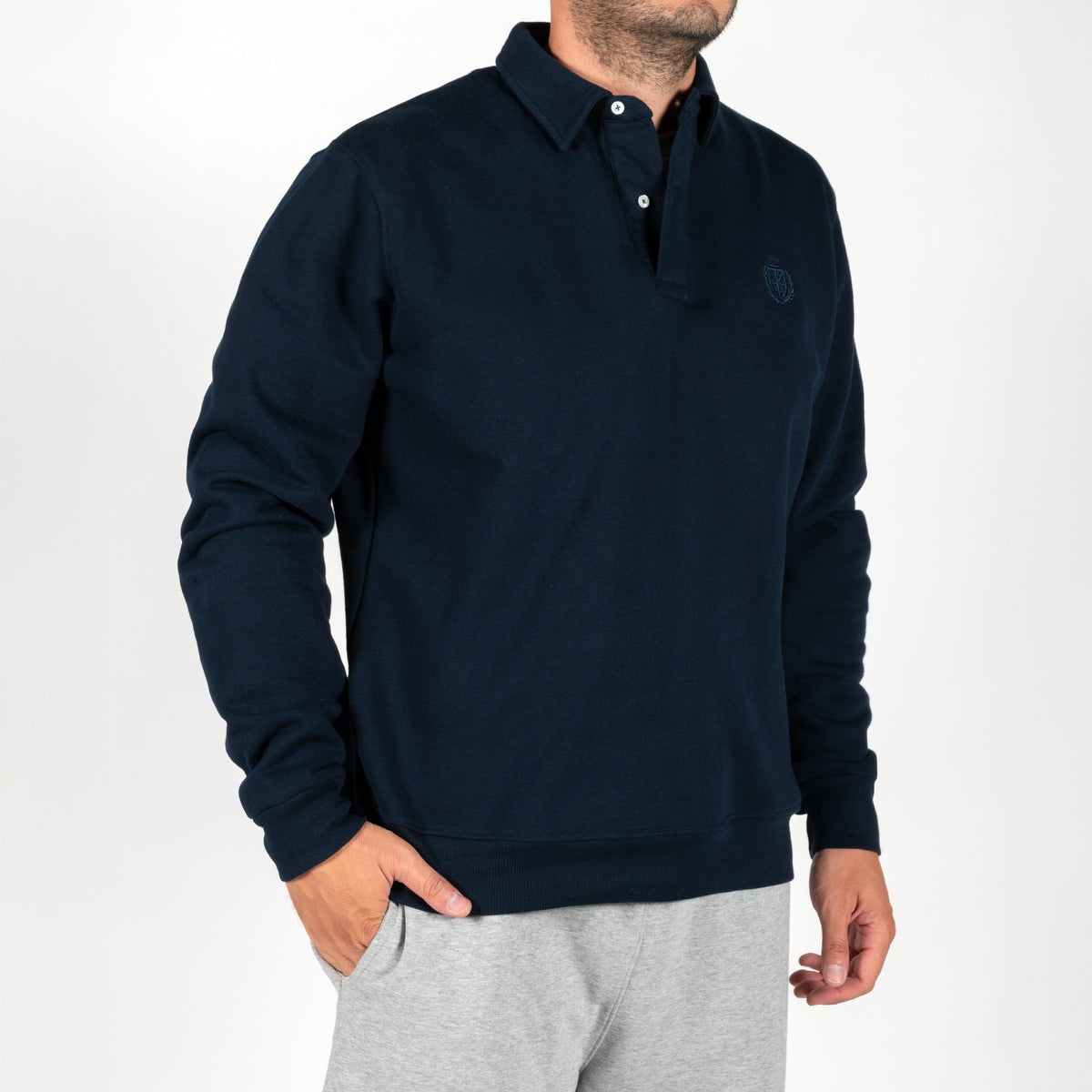 Felpa taglio polo french terry