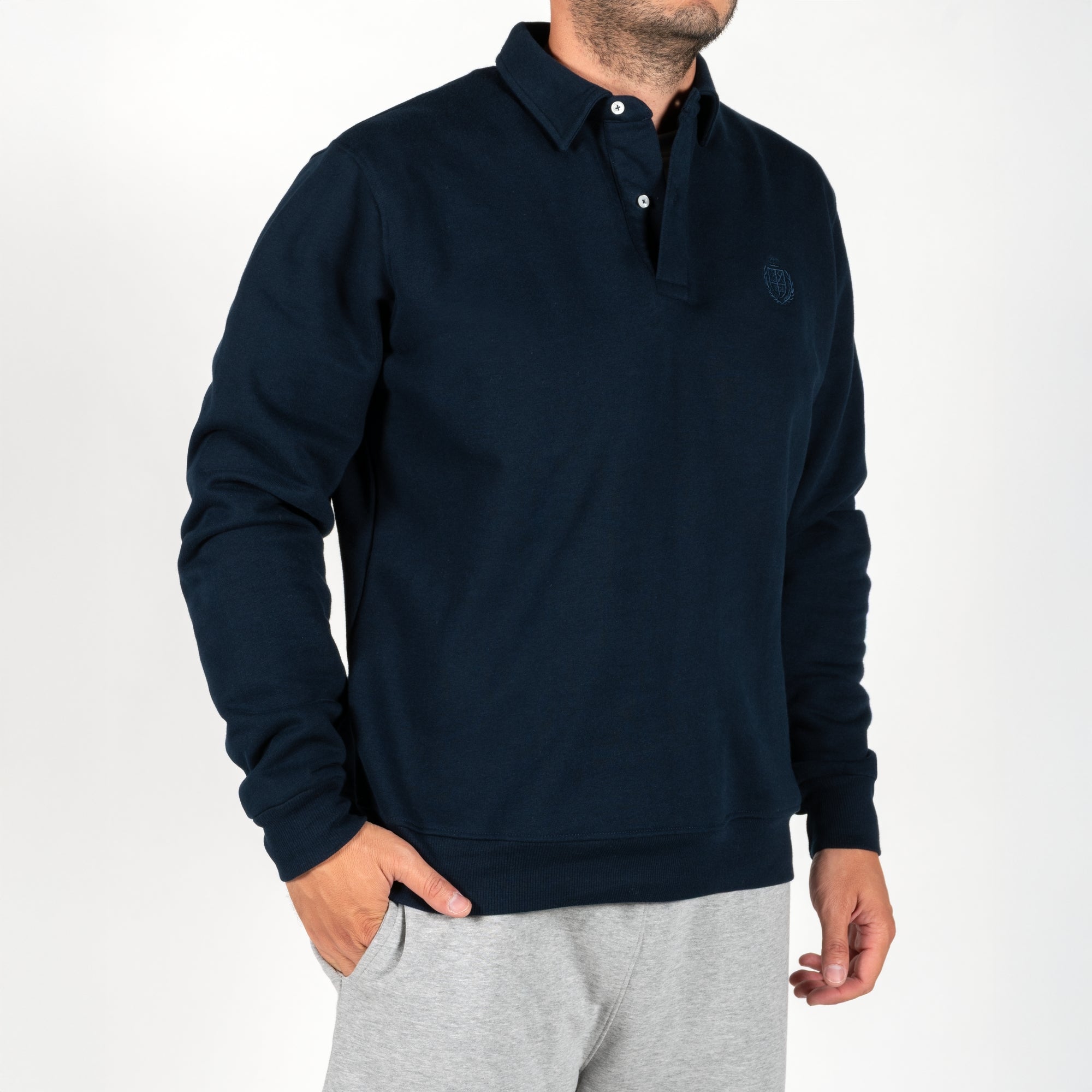 Felpa taglio polo french terry