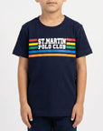 T-shirt maniche corte con stampa logo multicolor