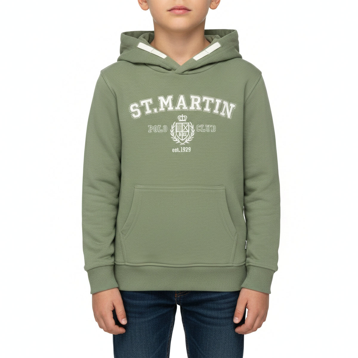 Felpa con cappuccio con ricamo logo french terry