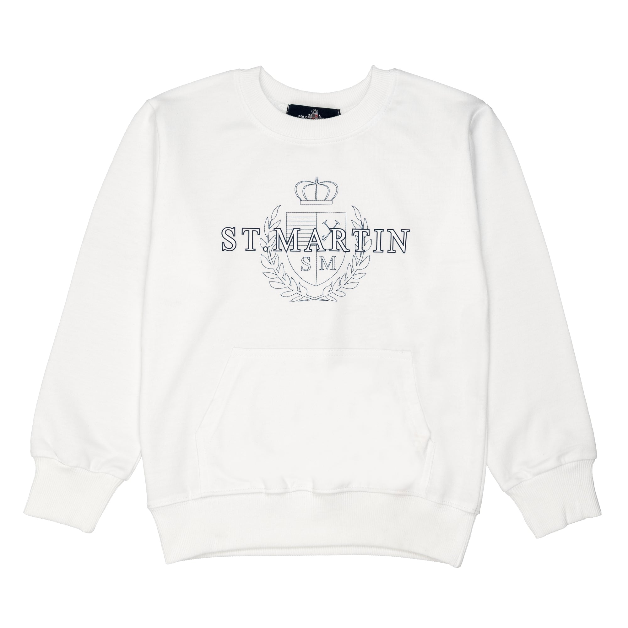 Felpa girocollo logo stampato french terry