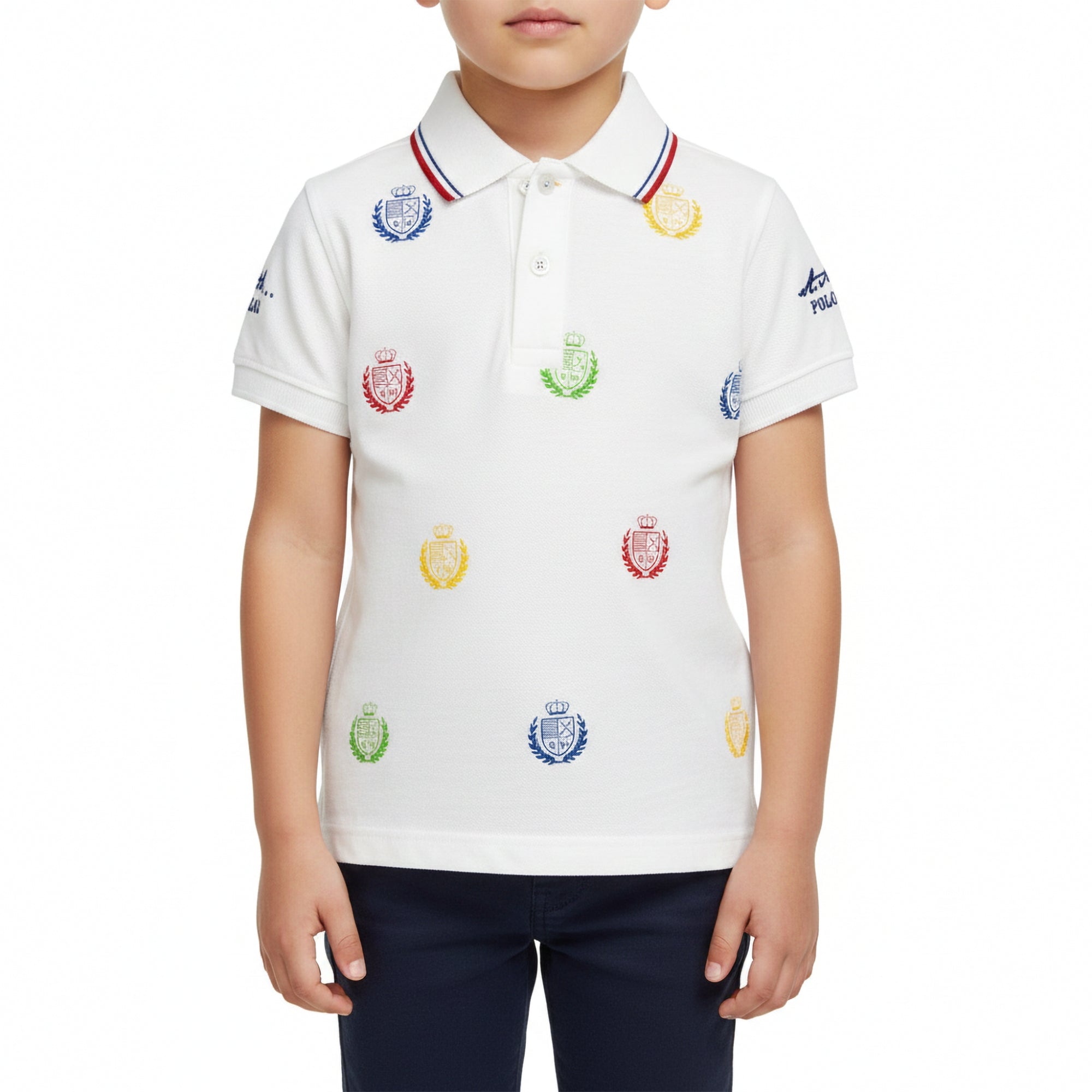 Polo special con logo stampato all over