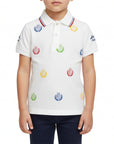 Polo special con logo stampato all over