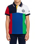 Polo special con logo ricamato multicolor