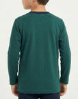 T-shirt maniche lunghe con stampa logo