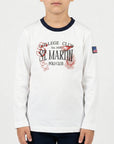 T-shirt maniche lunghe con stampa logo