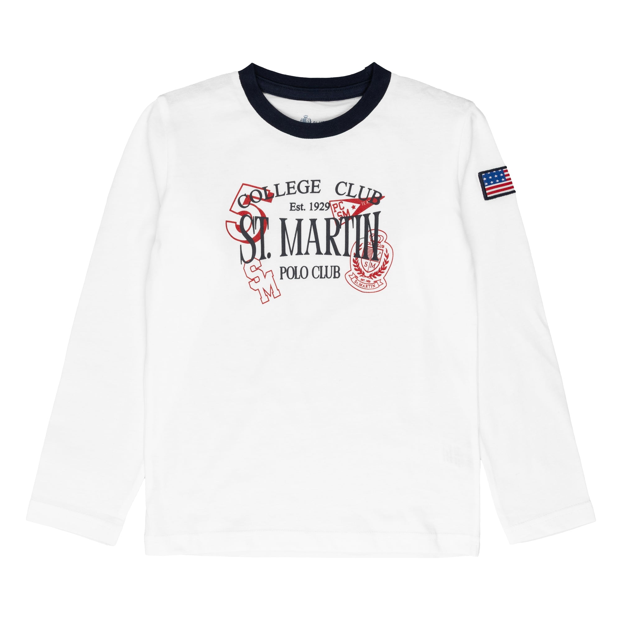 T-shirt maniche lunghe con stampa logo