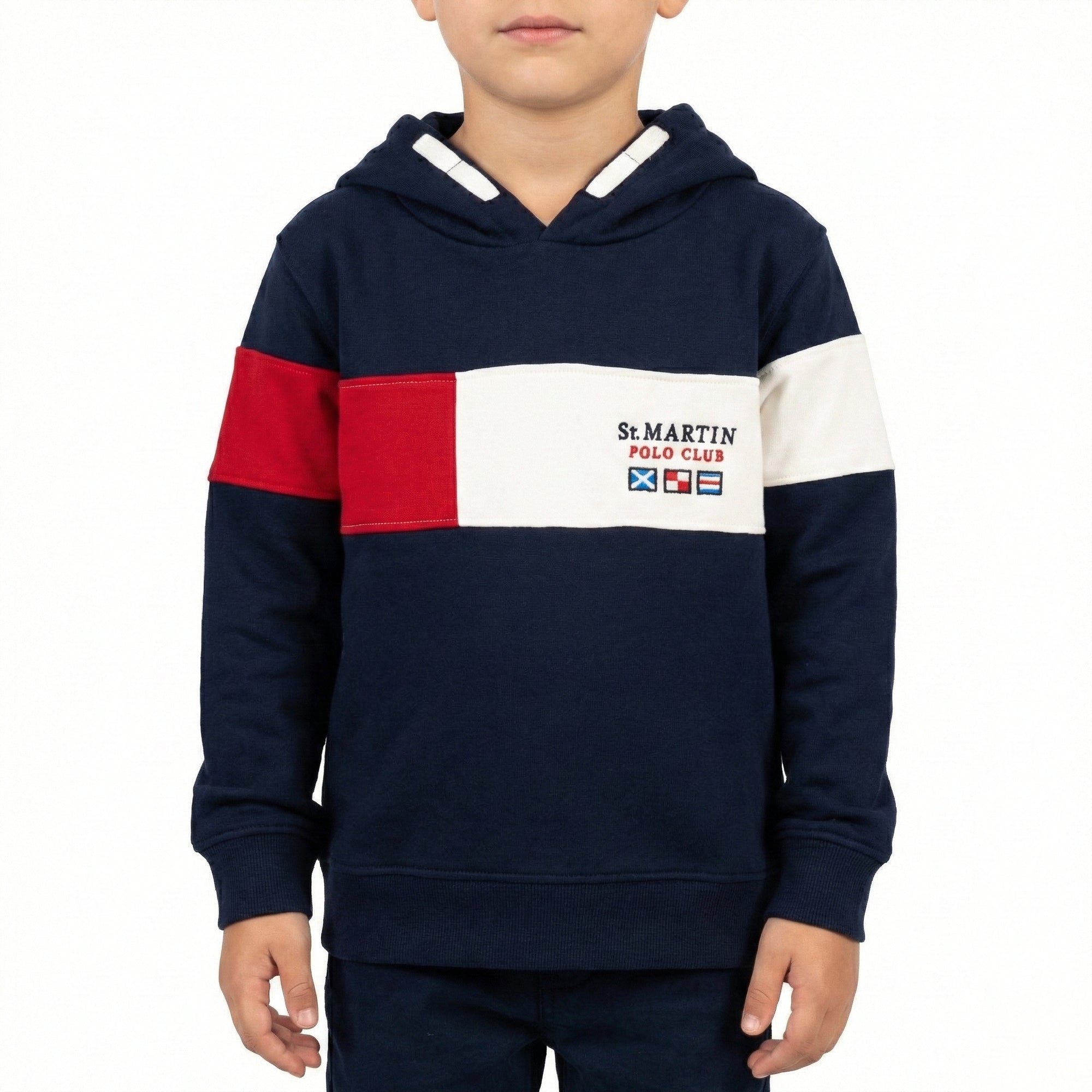 Felpa con cappuccio e logo ricamato inside brushed