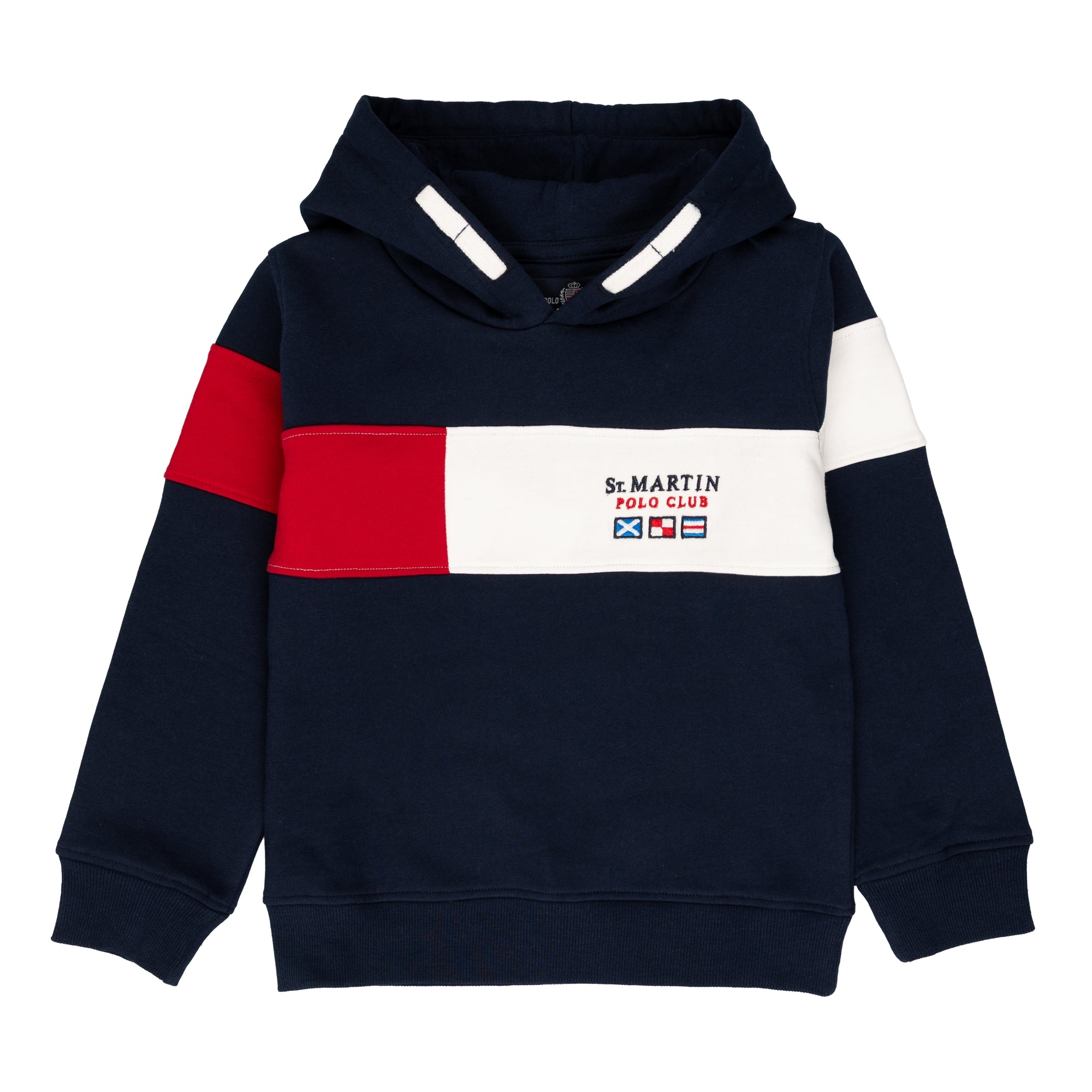 Felpa con cappuccio e logo ricamato inside brushed