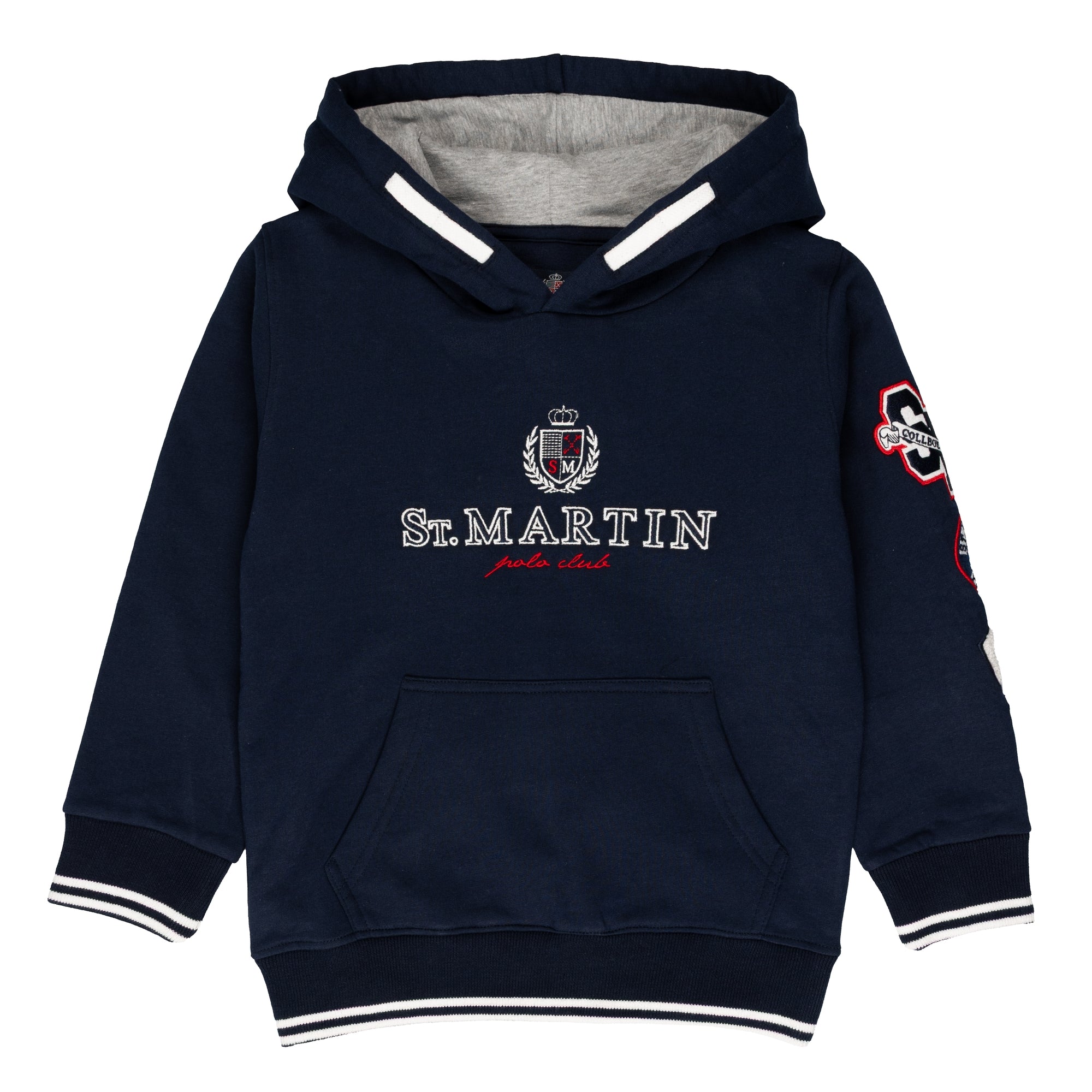 Felpa con cappuccio e applicazioni inside brushed