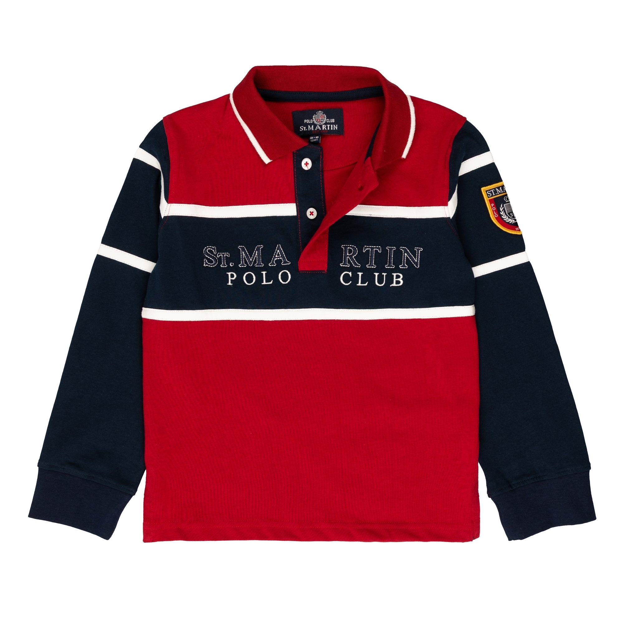 Polo special con fascia in petto e logo ricamato