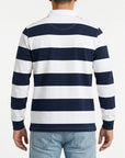 Polo special a righe con logo ricamato