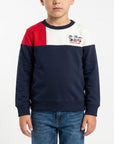 Felpa girocollo tre colori french terry