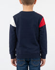 Felpa girocollo tre colori french terry