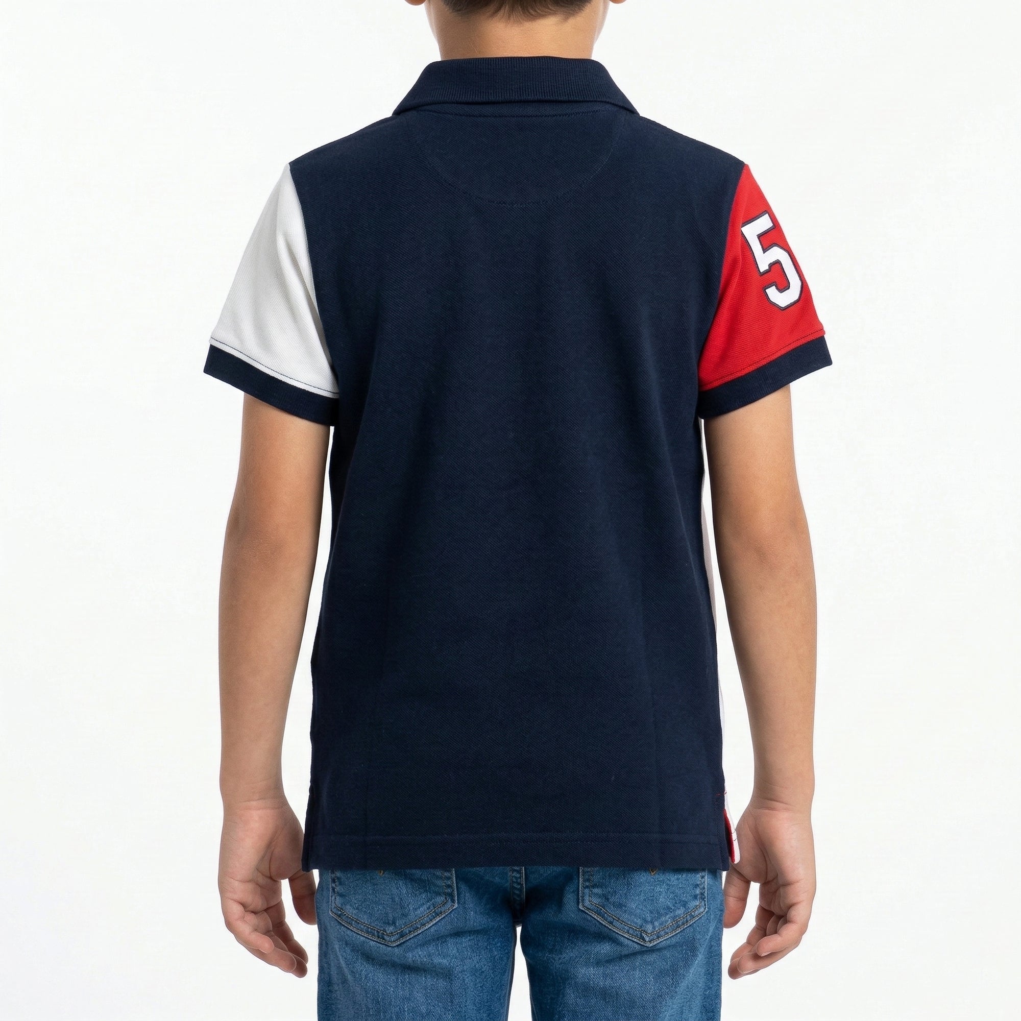 Polo special tre colori con logo ricamato