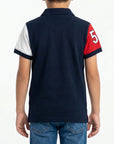 Polo special tre colori con logo ricamato