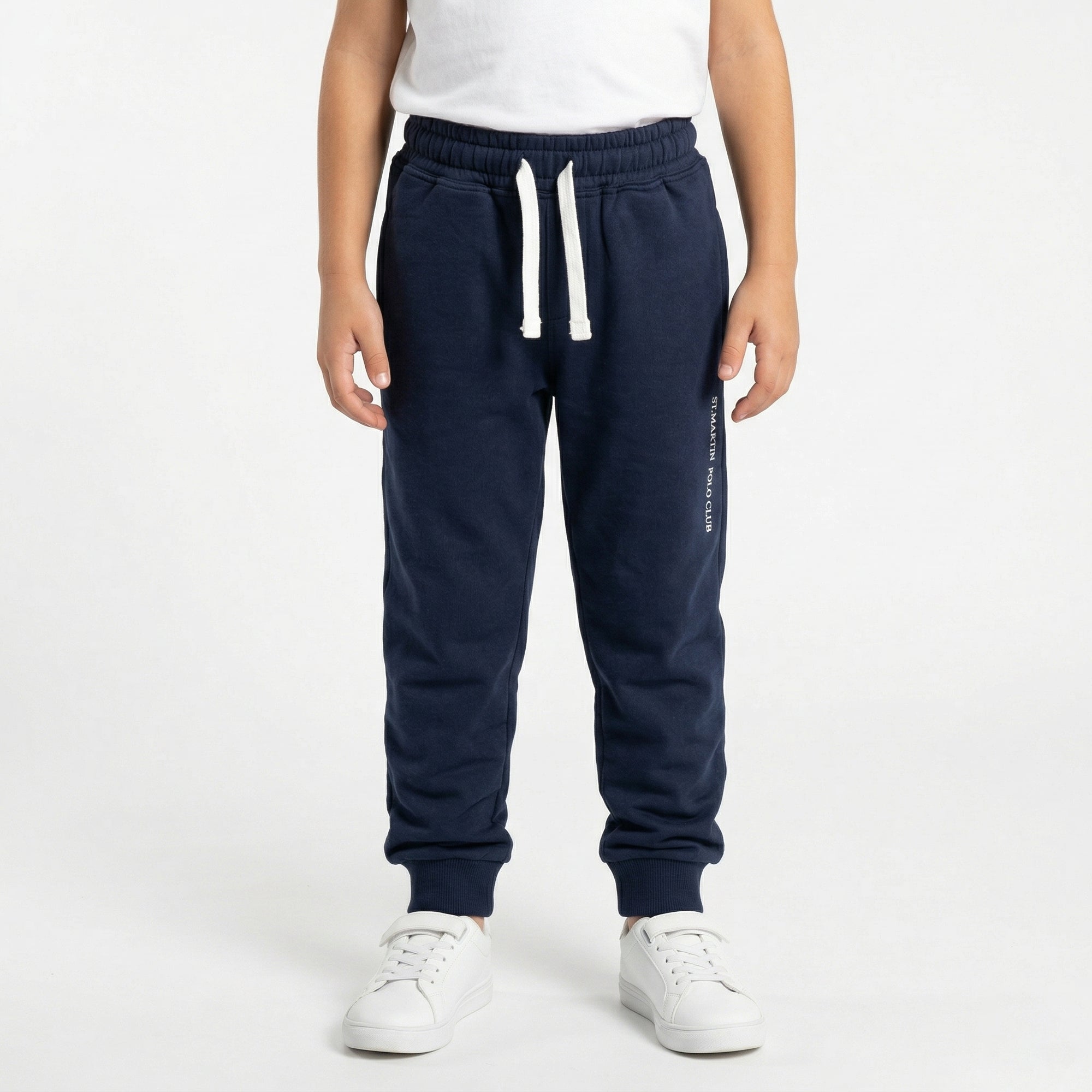 Pantalone felpa con logo stampato french terry