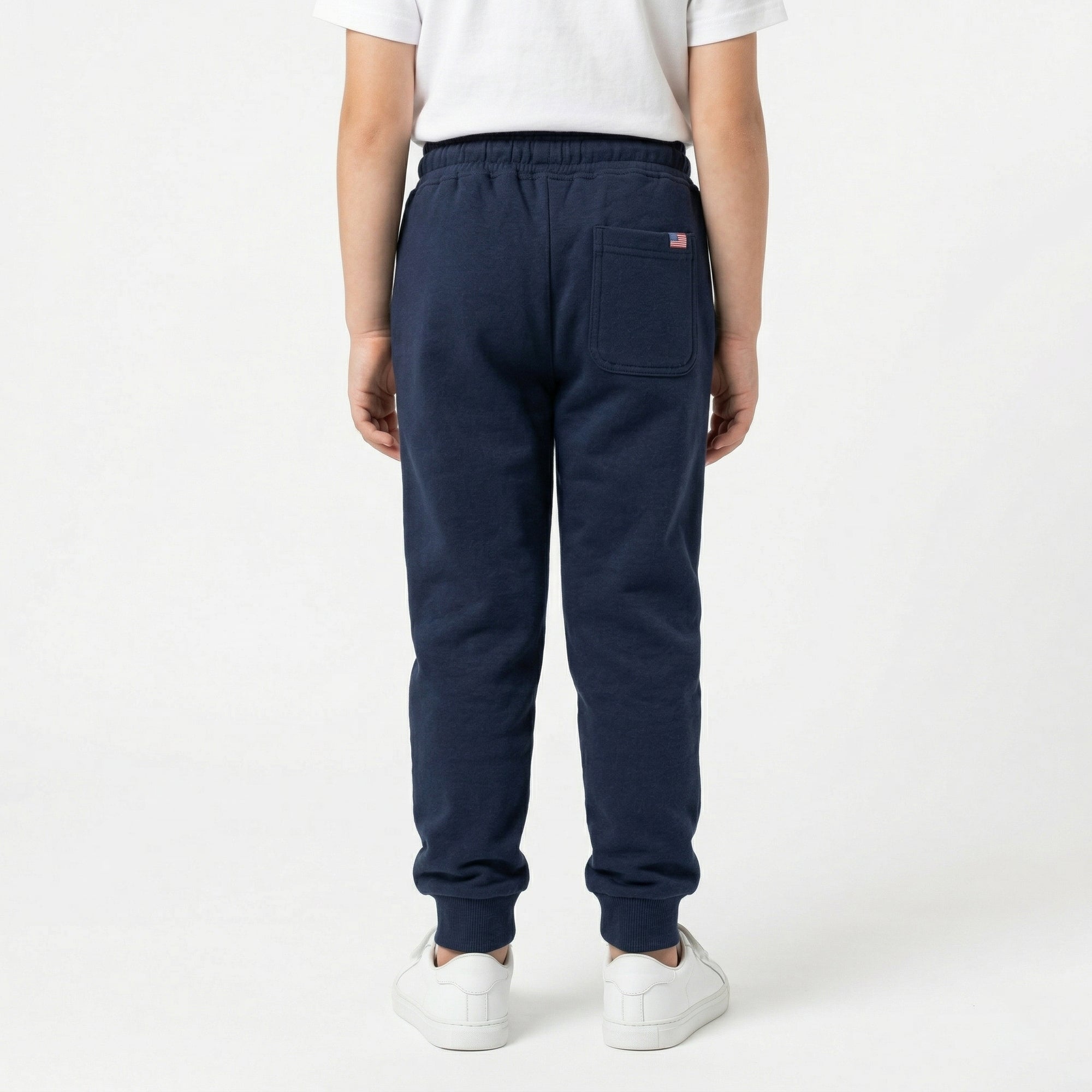 Pantalone felpa con logo stampato french terry