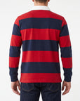 Polo special maniche lunghe a righe con logo ricamato