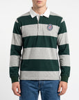 Polo special maniche lunghe a righe con logo ricamato