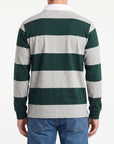 Polo special maniche lunghe a righe con logo ricamato