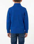 Maglia mezza zip con applicazione logo