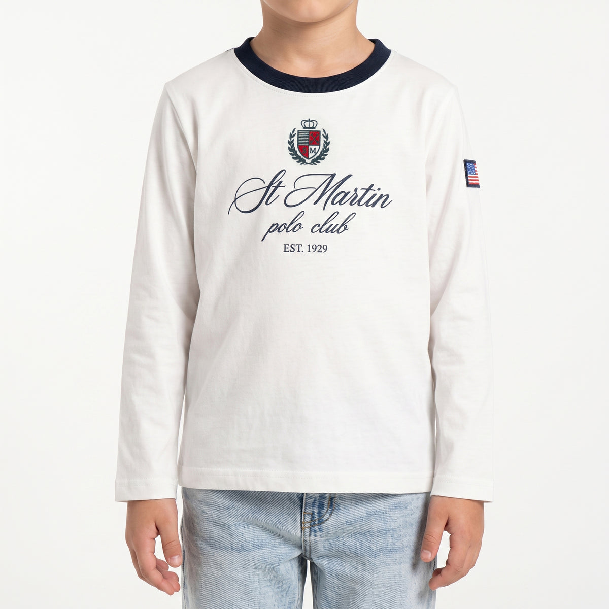 T-shirt maniche lunghe con stampa logo