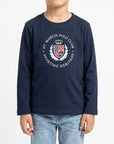 T-shirt maniche lunghe con stampa logo