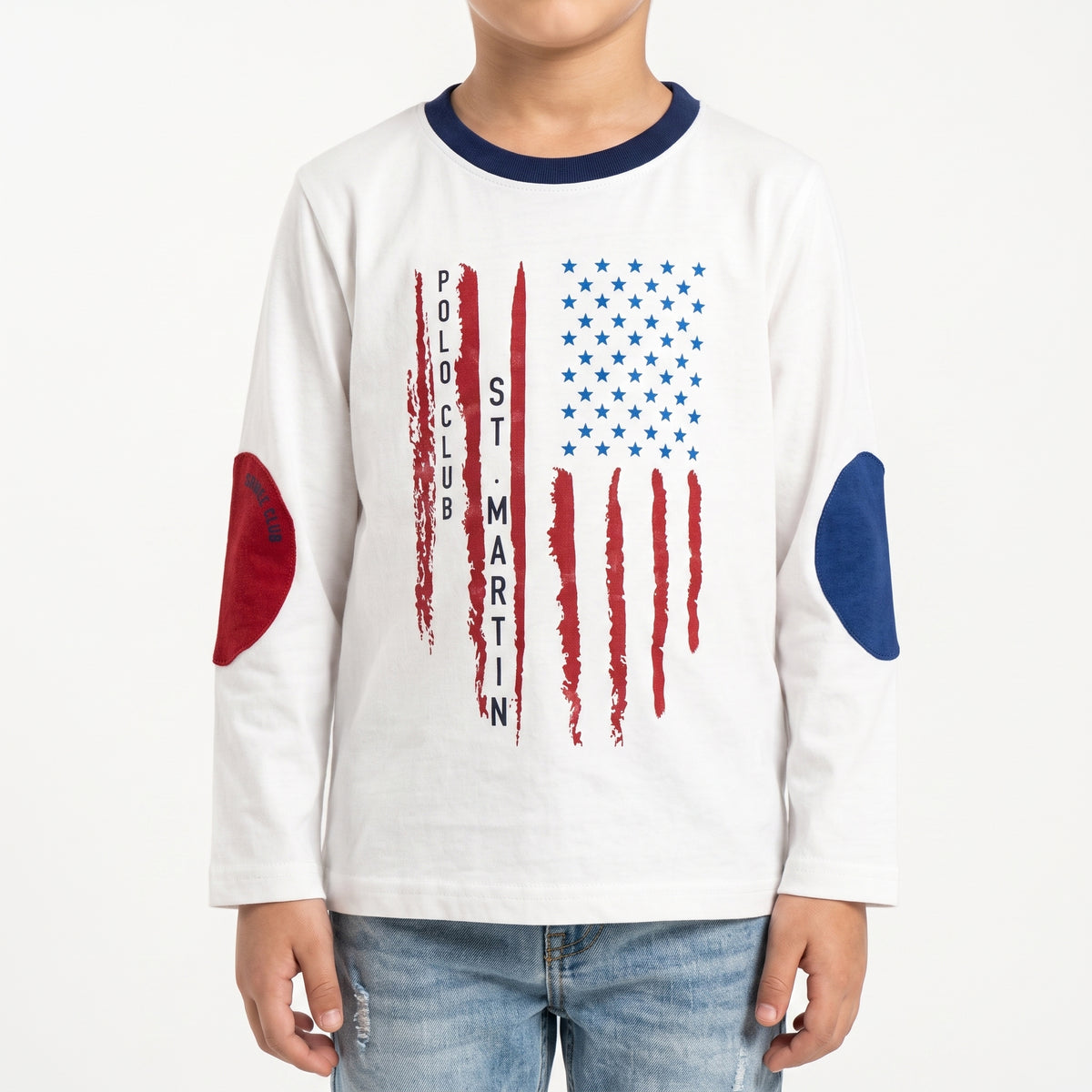 T-shirt maniche lunghe con stampa logo