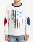 T-shirt maniche lunghe con stampa logo