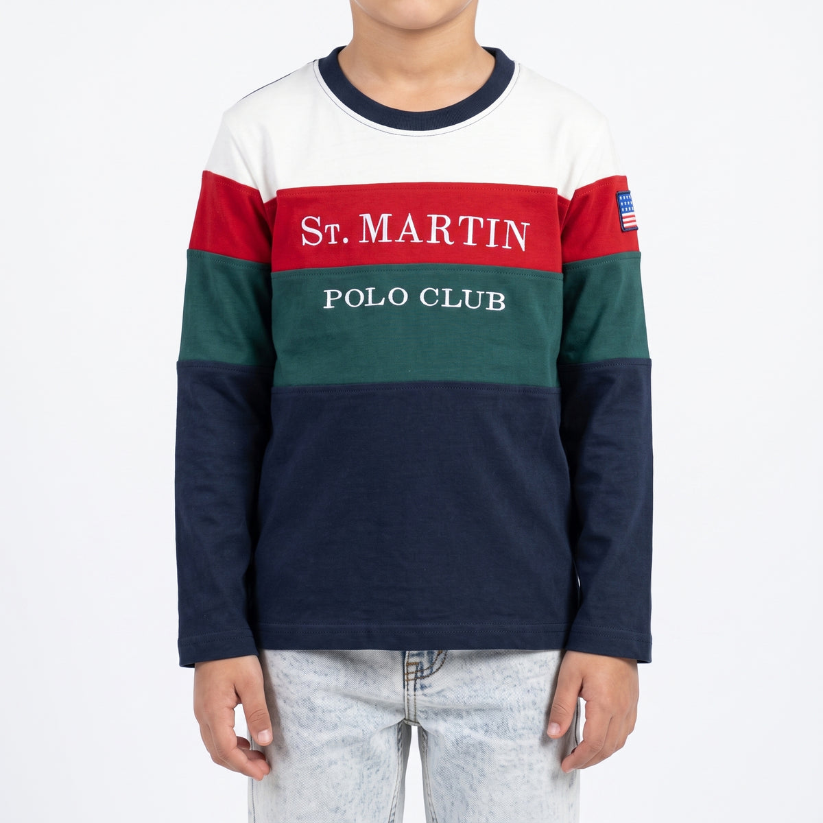 T-shirt maniche lunghe con stampa logo