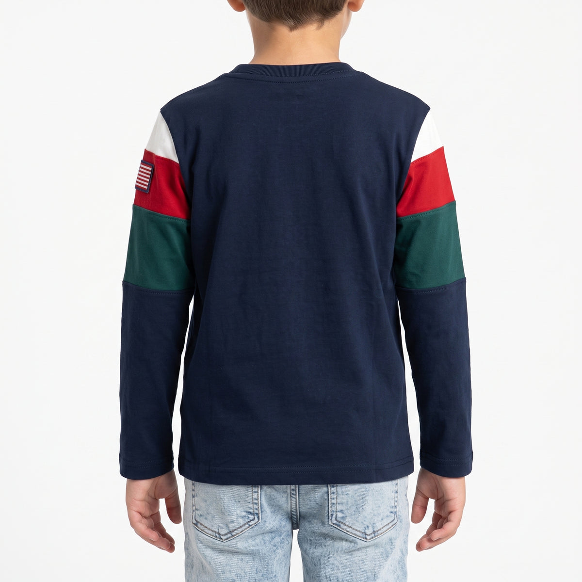 T-shirt maniche lunghe con stampa logo