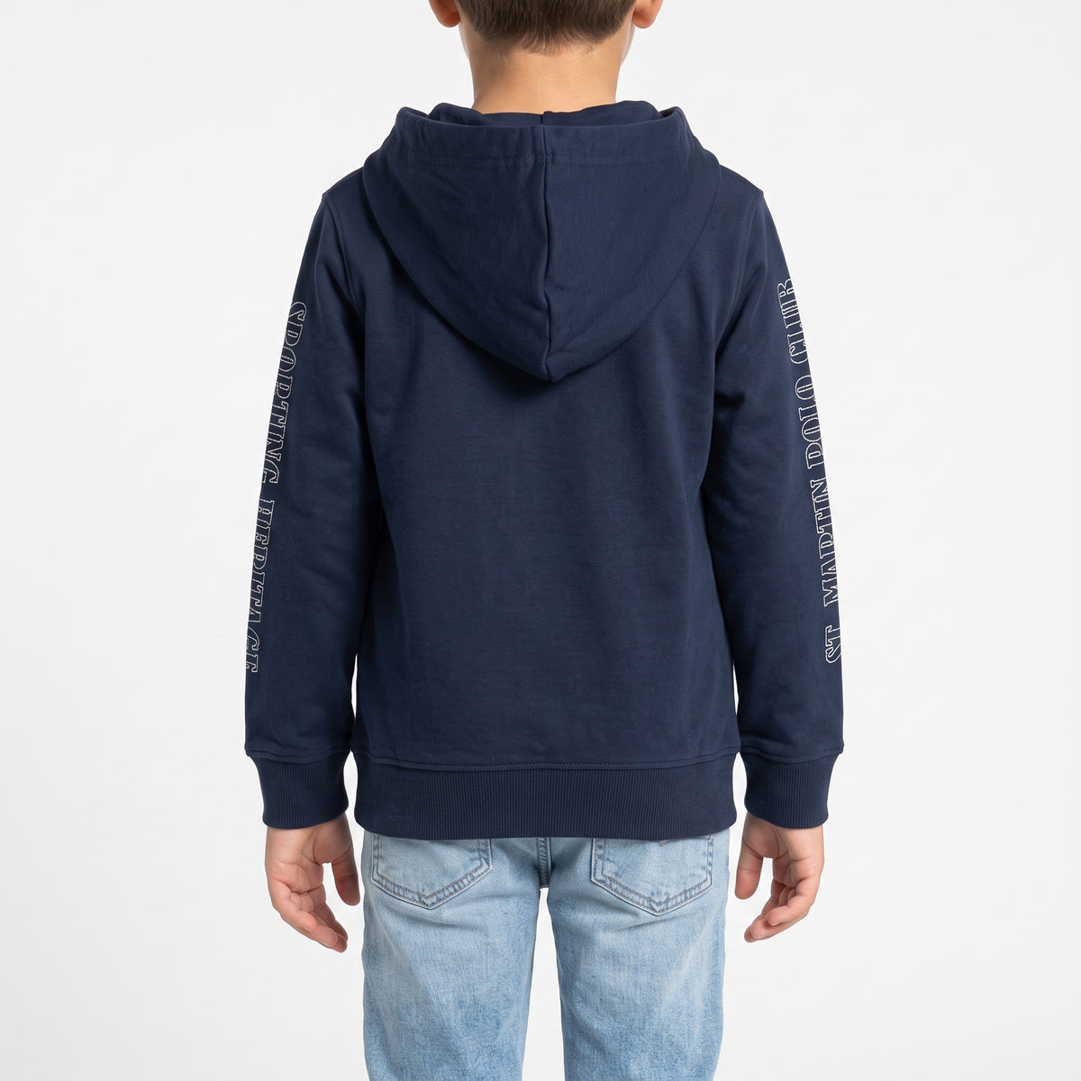Felpa zip e cappuccio con ricamo logo inside brushed