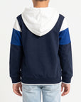 Felpa zip e cappuccio con ricamo logo inside brushed
