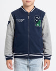 Felpa varsity con applicazioni inside brushed