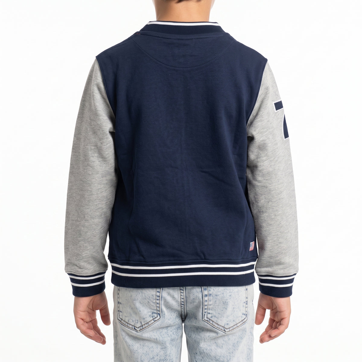 Felpa varsity con applicazioni inside brushed