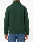 Felpa mezza zip con logo ricamato inside brushed