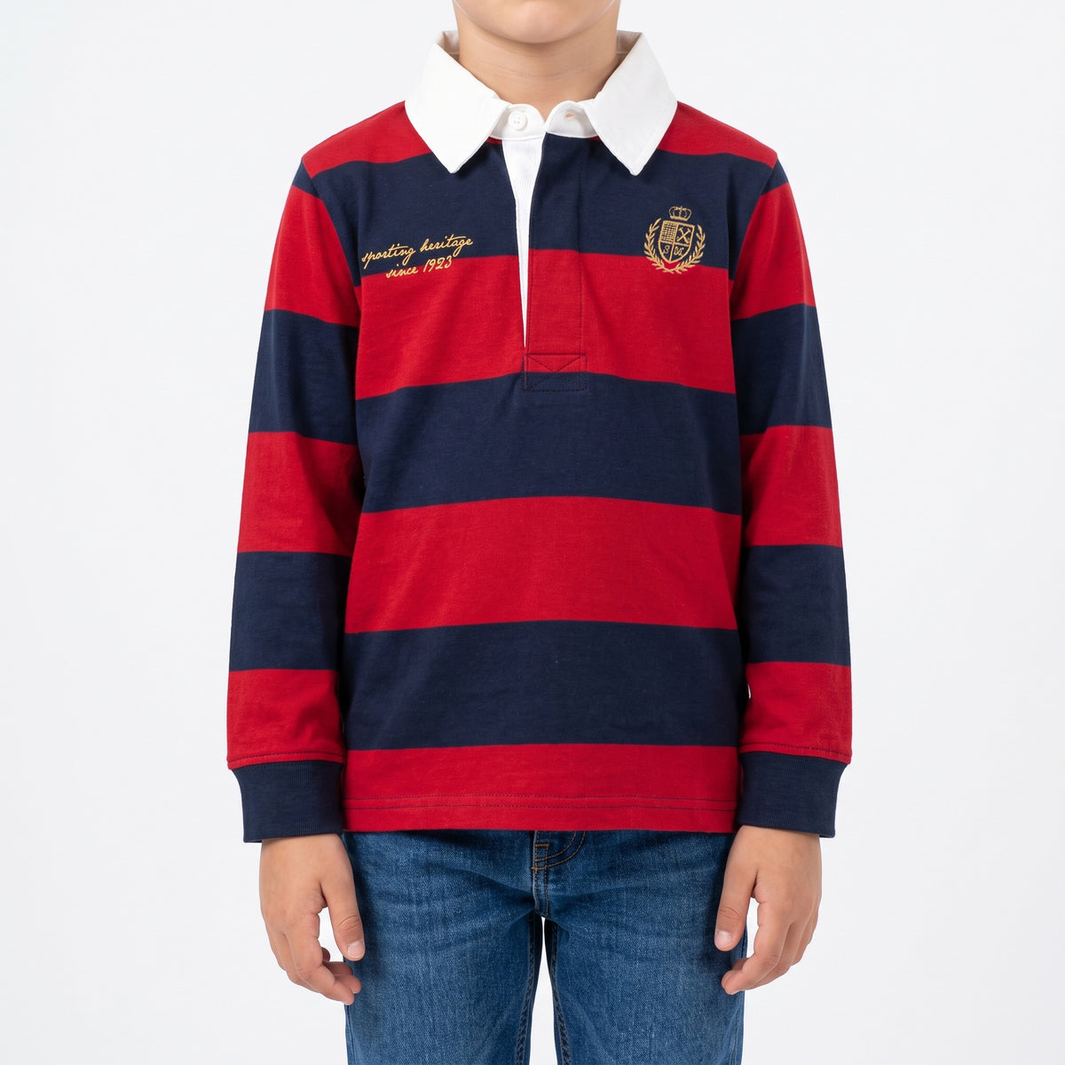 Polo maniche lunghe con ricamo logo
