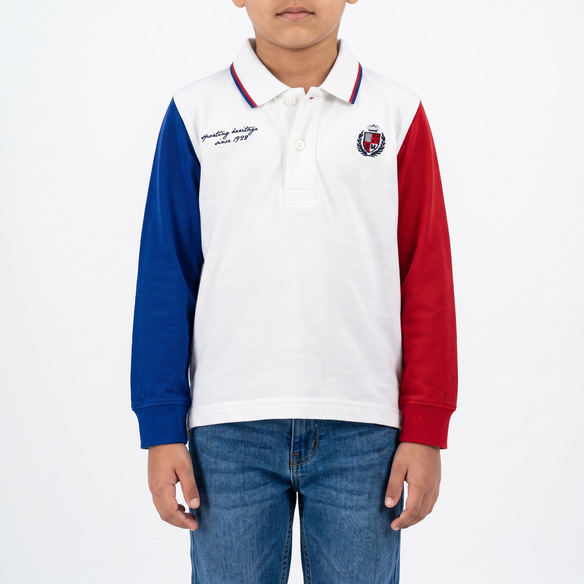 Polo maniche lunghe con ricamo logo